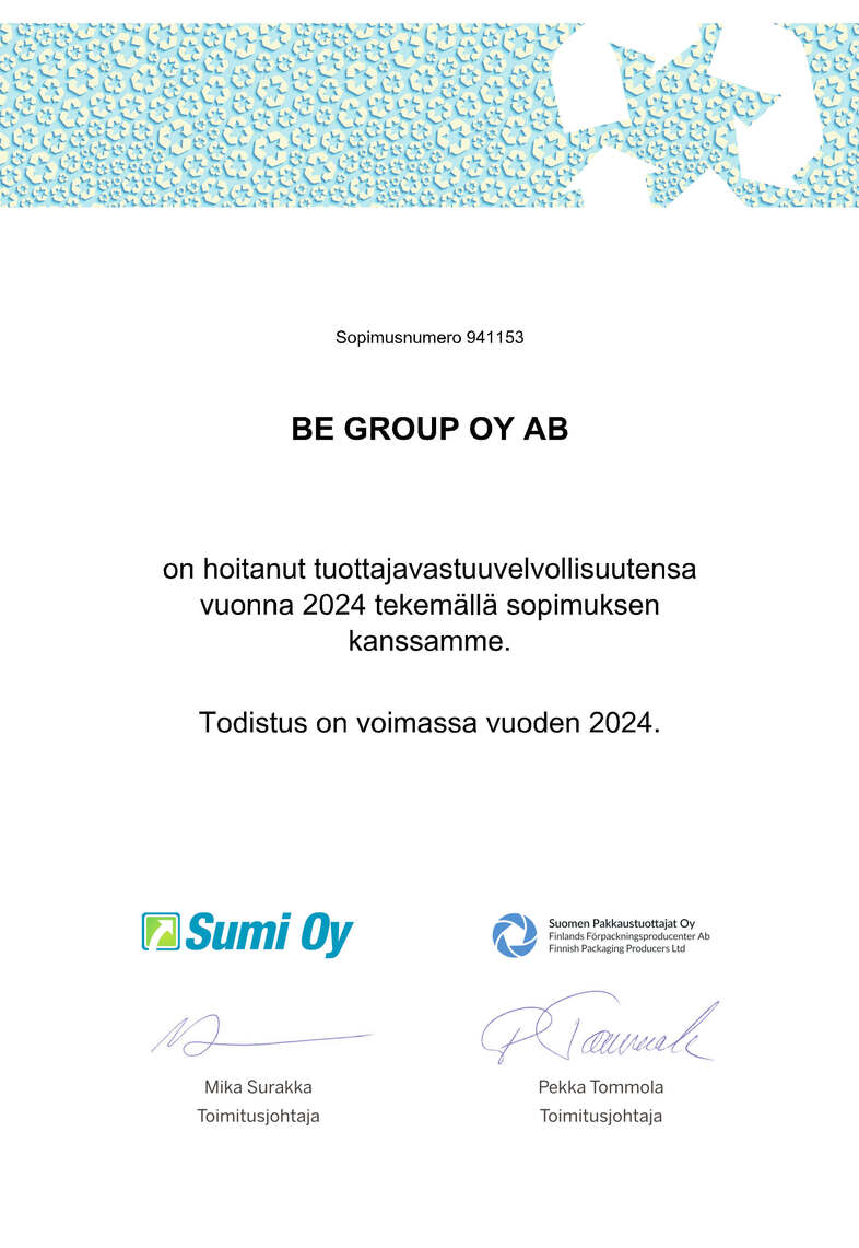 Tuottajavastuutodistus